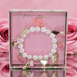 Betsey Johnson Bracelet Sweetheart Charm Stretch Bracelet Valentine's Day Gifts